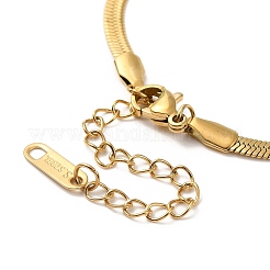 Ion Plating(IP) 304 Stainless Steel Herringbone Chain Bracelet for Men Women&nbsp;BJEW-E058-01B-G
