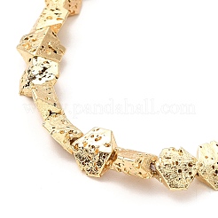Electroplated Natural Lava Rock Beads Strands&nbsp;G-G984-13KCG
