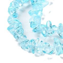 Spray Painted Transparent Glass Beads Strands&nbsp;GLAA-P060-01B-02