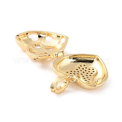 Brass Micro Pave Cubic Zirconia Diffuser Locket Pendants&nbsp;ZIRC-Z018-03G