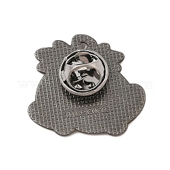 クリスマステーマの亜鉛合金エナメルピン バックパック 服用ブローチ  クリスマス鐘  24.5x27mm&nbsp;JEWB-R003-02EB-03