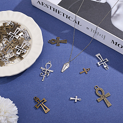 50Pcs 10 Styles Tibetan Style Alloy Pendants&nbsp;FIND-ME0004-02