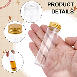 20Pcs Clear Glass Bottles Bead Containers&nbsp;CON-AR0001-16D