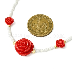 2Pcs 2 Colors Glass Seed Beaded Necklace Sets&nbsp;NJEW-MZ00053