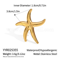 304 Stainless Steel Cuff Open Rings for Women&nbsp;QF7170-2