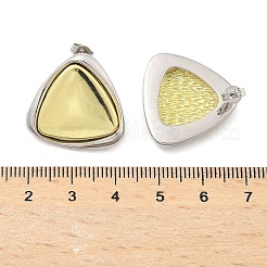 Two Tone Triangle Brass Stud Earrings for Women&nbsp;EJEW-U057-01G