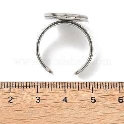 304ステンレススチール製カフリング金具  楕円形のパッドリングベースセッティング金具  ステンレス鋼色  21x16mm  usサイズ9（18.9mm）  トレイのサイズ：18.5x13.5mm&nbsp;X1-STAS-B126-10A-P