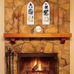 Boho Style Wall Mounted Wood Candle Holder Stand&nbsp;AJEW-WH0378-004