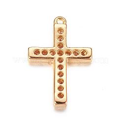 Brass Micro Pave Cubic Zirconia Charms&nbsp;ZIRC-P060-04G