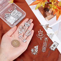 18Pcs 9 Style 201 Stainless Steel Pendants&nbsp;STAS-SC0003-39