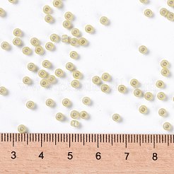 MIYUKIラウンドロカイユビーズ  日本製シードビーズ  8/0  （rr578)染色ライトトパーズシルバーライニングアラバスター  3mm  穴：1mm  約19000~20500個/ポンド&nbsp;SEED-G008-RR0578