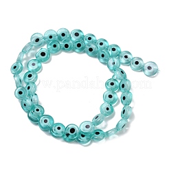 Handmade Evil Eye Lampwork Beads Strands&nbsp;LAMP-G164-10B-01