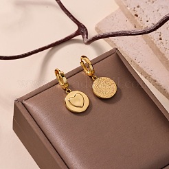 Brass Dangle Hoop Earrings&nbsp;WGC2E58-01