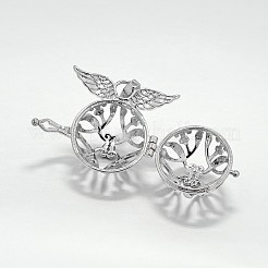 Brass Hollow Cage Pendants&nbsp;KK-J189-09P