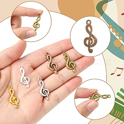 50Pcs 5 Colors Tibetan Style Treble Clef Pendants&nbsp;TIBEP-FS0001-28