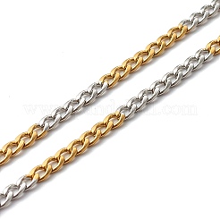 Two Tone 304 Stainless Steel Curb Chain Necklaces&nbsp;NJEW-JN03541