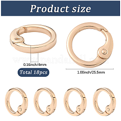 18Pcs Alloy Spring Gate Rings&nbsp;FIND-SC0016-59LG