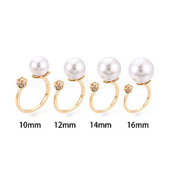Lotus Flower Brass Micro Pave Clear Cubic Zirconia Cup Peg Ring Settings&nbsp;KK-T076-19G