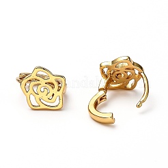Brass Huggie Hoop Earrings&nbsp;EJEW-H121-06G