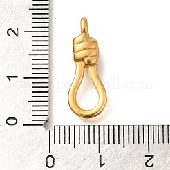 イオンプレーティング(IP) 304 ステンレススチール製フック留め具用アイクラスプ  18KGP本金メッキ  21.5x8x4.5mm  穴：2mm&nbsp;STAS-I321-72G