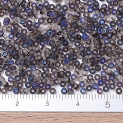 MIYUKIラウンドロカイユビーズ  日本製シードビーズ  （rr4556)アズロマット  11/0  2x1.3mm  穴：0.8mm  約1100PCS /ボトル  10 G /ボトル&nbsp;SEED-JP0008-RR4556