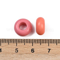 不透明なアクリルビーズ  フラットラウンド  ミックスカラー  11.5x5.5mm  穴：5mm&nbsp;X-OACR-A040-11
