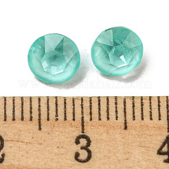 ガラスラインストーンカボション  ポイントバック＆バックメッキ  多面カット  ラウンド  光azore  6x4.5mm&nbsp;RGLA-G021-06B-361DE