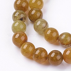 Natural Crackle Agate Stone Bead Strands&nbsp;G-R193-16-8mm