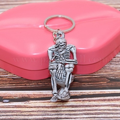 Skull Sitting on Toilet Pendant Keychain&nbsp;SKUL-PW0004-44