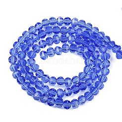 透明ガラスビーズ連売り  ロンデル  多面カット  モーブ  5x6x5mm  穴：1.2mm  約98個/連  16.54~17.32''（42~44センチメートル）&nbsp;LS-GLAA-G125-01A-06