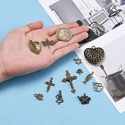 Tibetan Style Alloy Pendants&nbsp;TIBEP-MSMC003-AB