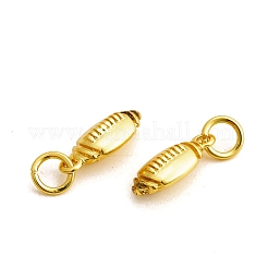 スポーツ用真鍮チャーム  ゴールドカラー  ラグビーのチャーム  13x5.5x4mm  丸カン：5x1ミリ  3mm内径&nbsp;KK-A289-04A-G