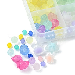 つや消しアクリルビーズ  多面カット  混合図形  ミックスカラー  6~18.5x6~16x5.5~11mm  穴：1.5~3mm  731個/箱&nbsp;MACR-YW0002-41