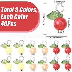 120Pcs 3 Colors Acrylic Pendants&nbsp;OACR-SC0002-58