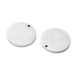 304ステンレスペンダント  フラットラウンドのチャーム  空白タグのスタンプ  ステンレス鋼色  16x1.5mm  穴：1.2mm&nbsp;SA-CBA97DF-07P