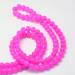Baking Paint Imitation Jade Glass Round Bead Strands&nbsp;X-DGLA-Q021-6mm-28
