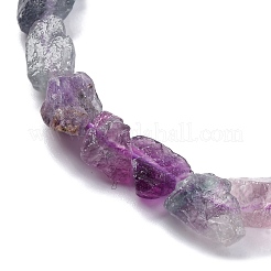 粗い天然蛍石ビーズ連売り  ナゲット  6~27x4~17x3.5~8mm  穴：1mm  約23~46個/連  15.35インチ（39cm）&nbsp;G-I279-B19