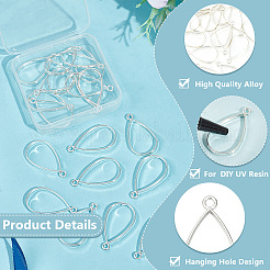 50Pcs Alloy Open Back Bezel Pendants&nbsp;FIND-OC0003-35S