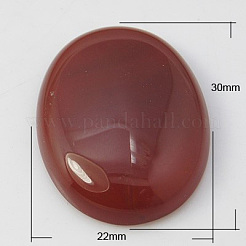 天然石カボション  赤瑪瑙  オーバル  レッド  30x22x7mm&nbsp;X-G-G082-22x30x7mm-1