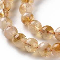 Heated Natural Citrine Beads Strands&nbsp;G-S362-105B