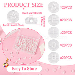 100Pcs 5 Styles Transparent Acrylic Beads&nbsp;OACR-TA0003-48C