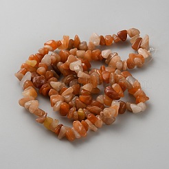 天然石イエローアベンチュリンビーズ連売り  チップ  3~12x3~12x3~12mm  穴：1mm  約139~168個/連  30.71''~33.07''（78~84センチメートル）&nbsp;G-WH0035-26E