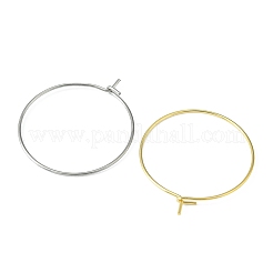 64Pcs 8 Style 316 Surgical Stainless Steel Hoop Earring Findings&nbsp;STAS-FS0001-33