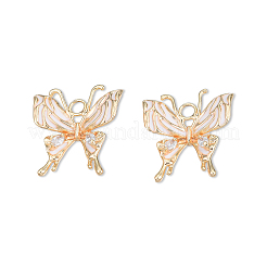 Brass Pave Clear Cubic Zirconia Pendants&nbsp;KK-N232-479