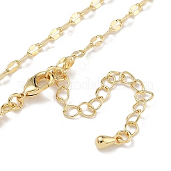 Brass Dapped Chain Necklaces&nbsp;KK-H503-39G