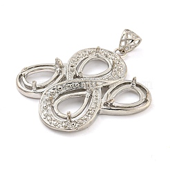 Rack Plating Brass Sew on Prong Settings&nbsp;KK-A217-06P