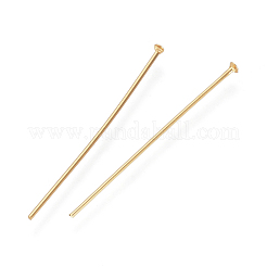304ステンレス鋼フラットヘッドピン  16KGP本金メッキ  25x0.7mm  21ゲージ  ヘッド：1.5mm&nbsp;STAS-R046-25mm-G