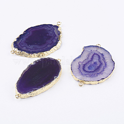 Natural Agate Links connectors&nbsp;G-P306-01G