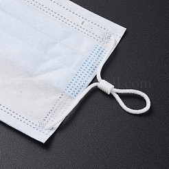 プラスチック調整ストラップバックル  アンチスリップコードバックル  ロープアジャスター  ホワイト  10x6mm  穴：4.5mm&nbsp;LS-AJEW-E034-84A