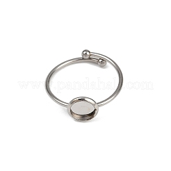 304 Stainless Steel Cuff Ring Components&nbsp;STAS-D372-03P-01